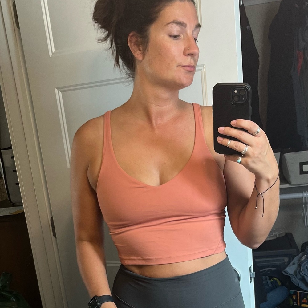 Womens lululemon’s align crop tank built in bra size 12 guc